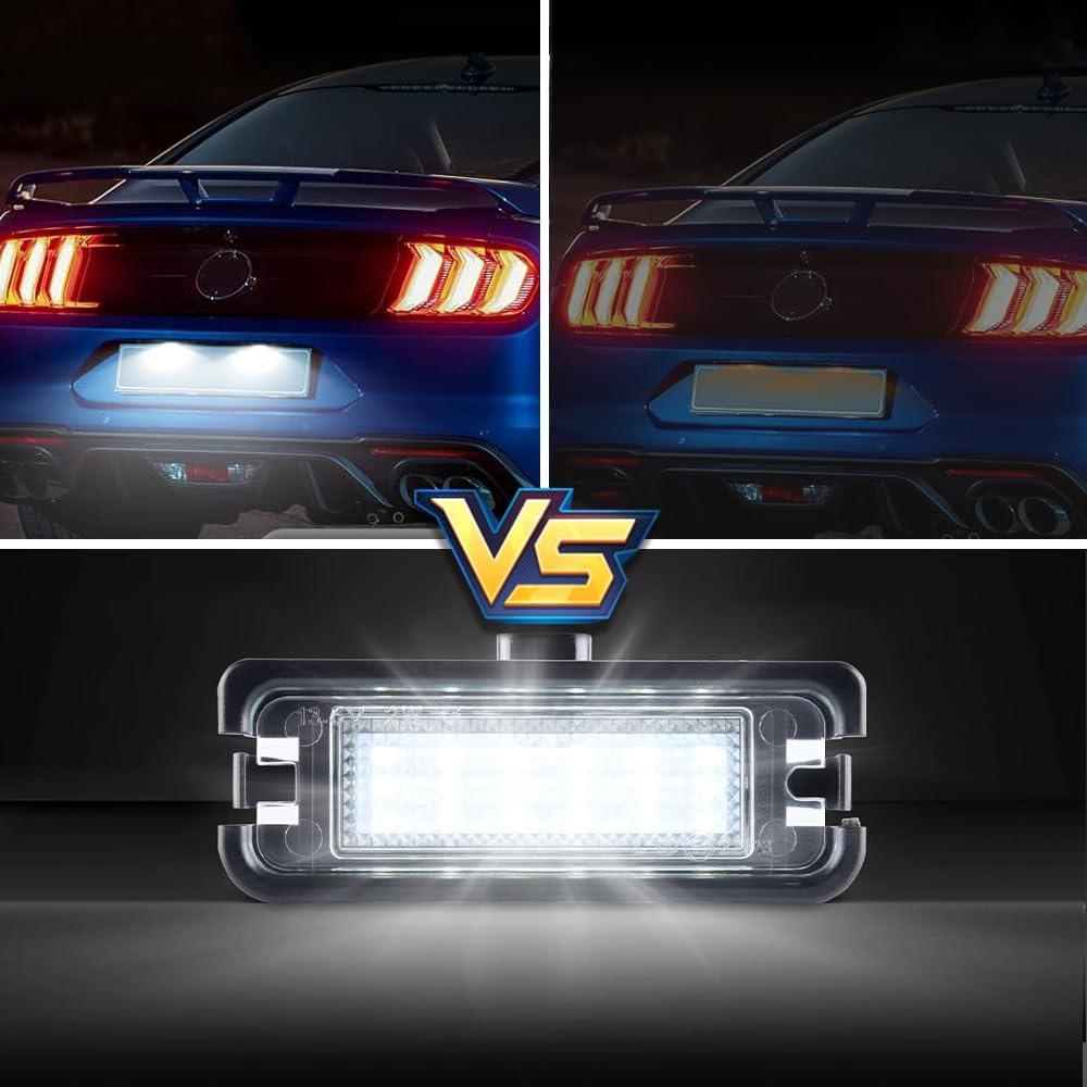 2x White LED Number License Plate Lights Lamps For Ford Mustang 2015-2021 6000K
