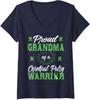 Proud Grandma Of Cerebral Palsy Warrior Awareness Ladies' V-Neck Tshirt