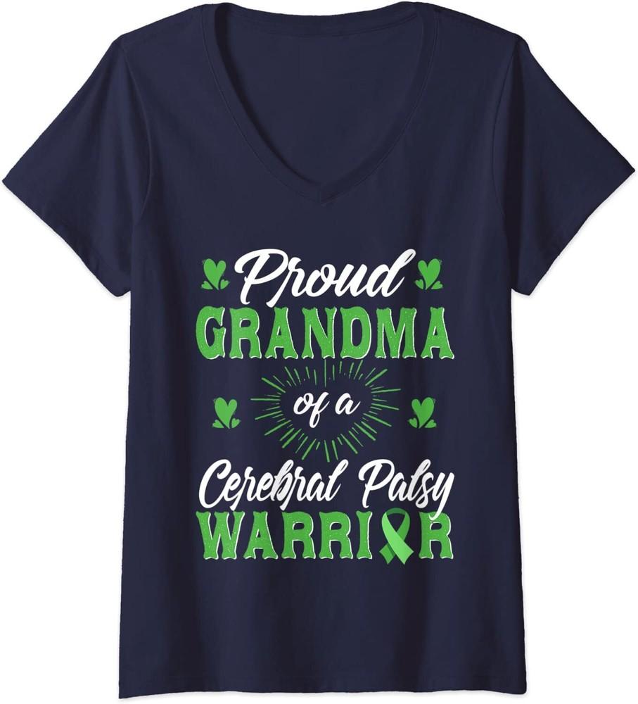 Proud Grandma Of Cerebral Palsy Warrior Awareness Ladies  V-Neck Tshirt Unisex T-Shirt XXL