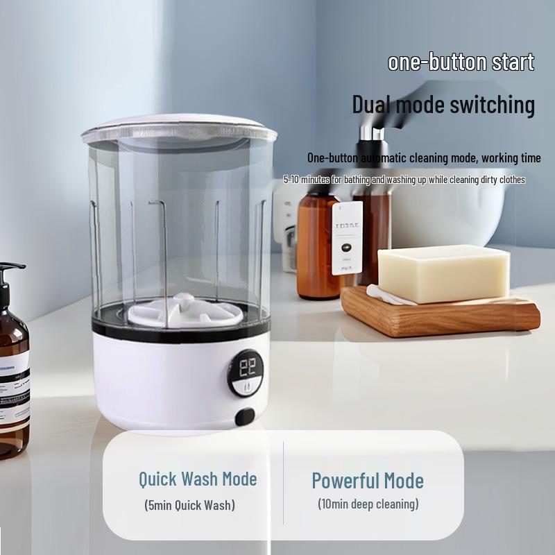 Tragbare Mini-Waschmaschine für Unterwäsche und Socken, Kabellos und Kompakt für Wohnheim oder Zuhause