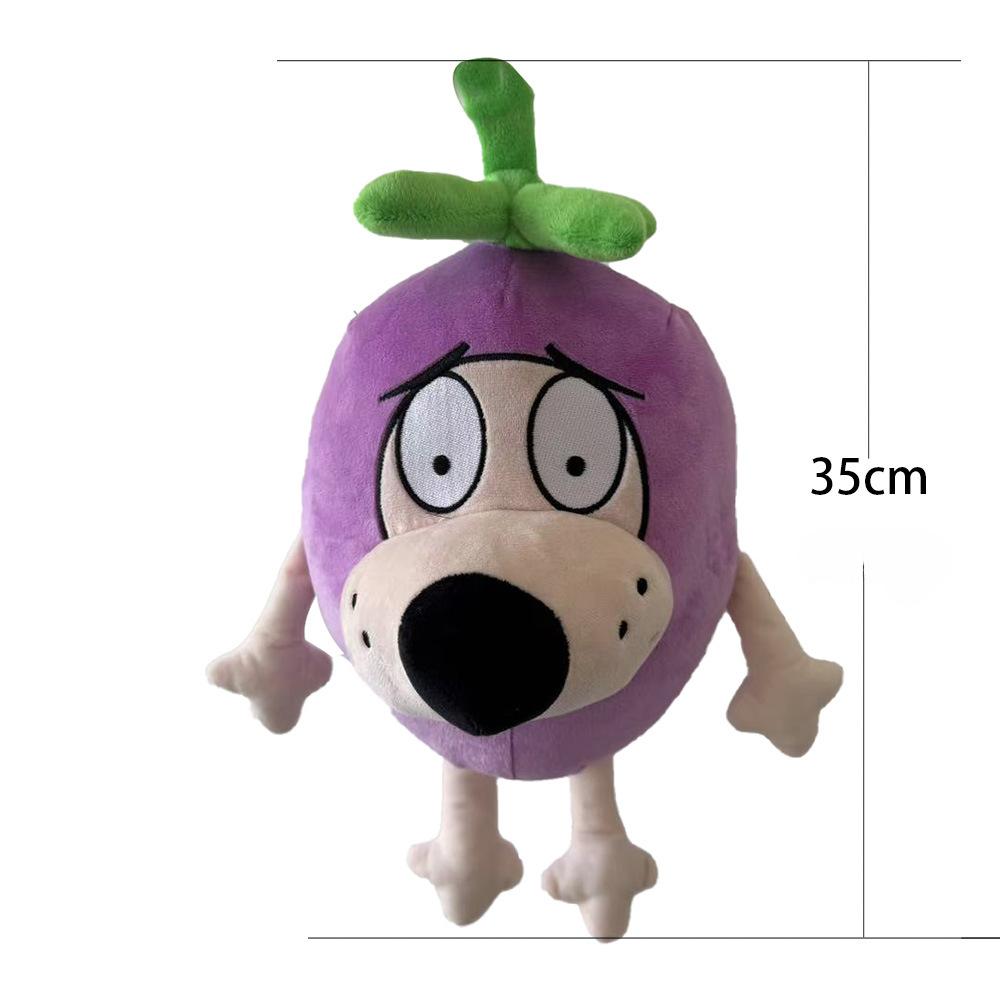

New Fashion Courage Children s Toy Eggplant Dog Cute Plush Doll 35cm