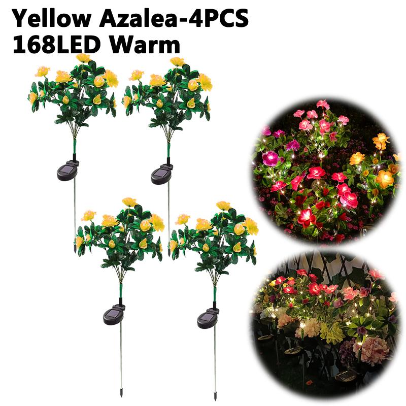 LED Solar Flowers Lawn Lights Outdoor Waterproof Warm Light Garden Decoration Lamp For Walkway Path Villa Yard Driveway