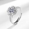 2026 European and American Jewelry Inlaid Zircon Ring Open Jewelry Women's Jewelry Ring