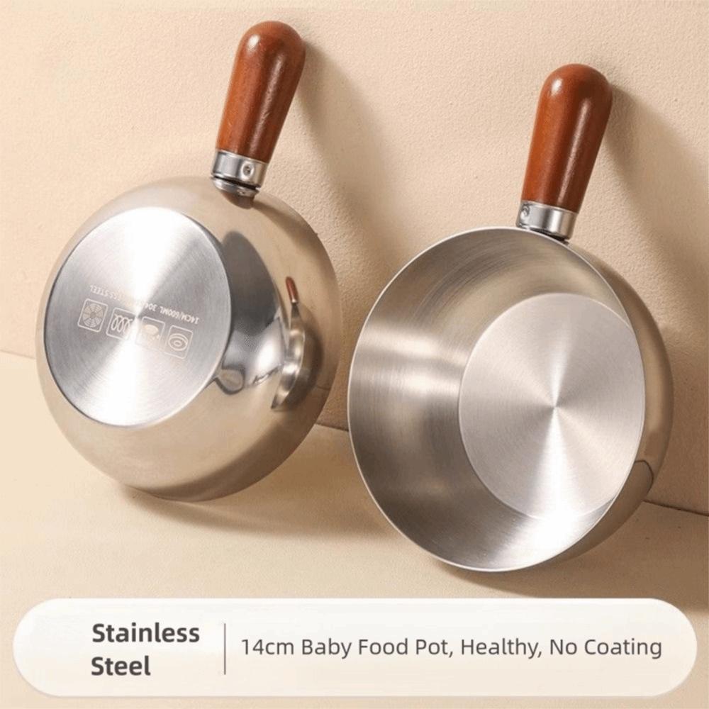 Abnehmbarer Griff Schüssel Klein Kochgeschirr Silber Salatschüssel Einfache Rührschüssel Hausarbeit