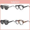 Retro Large Frame Round Sunglasses For Women Uv400 Sun Protection For Outdoor Activities