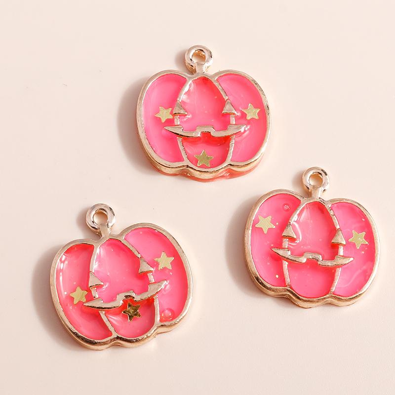 10pcs Mix Cute Enamel Halloween Charms Pumpkin Ghost Bat Charms Pendants for Jewelry Making DIY Earrings Necklace Accessories