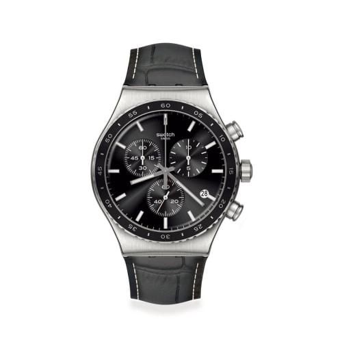 Swatch CARBONIUM DREAM New Irony Chrono YVS495 Men's Watch, Black