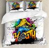 Skul Soft Duvet Cover Skateboard Human Skul featuring Skateboard Print for Children Kids Young Boys Tens Rom Decor Extreme Sport Theme Comfortable