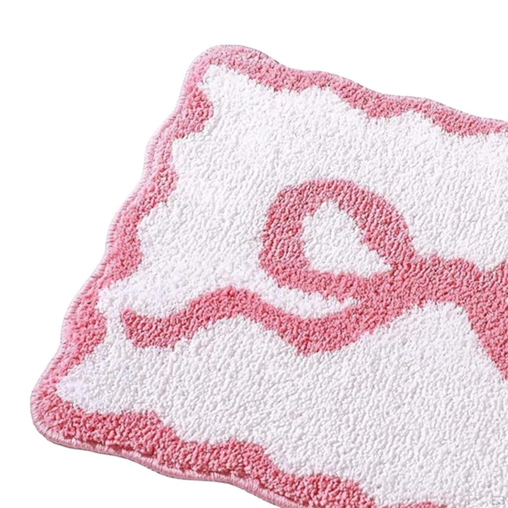 Bath Mat, Irregular Shower Toilet Soft Absorbent, Non-Slip, Washable, Bathtub