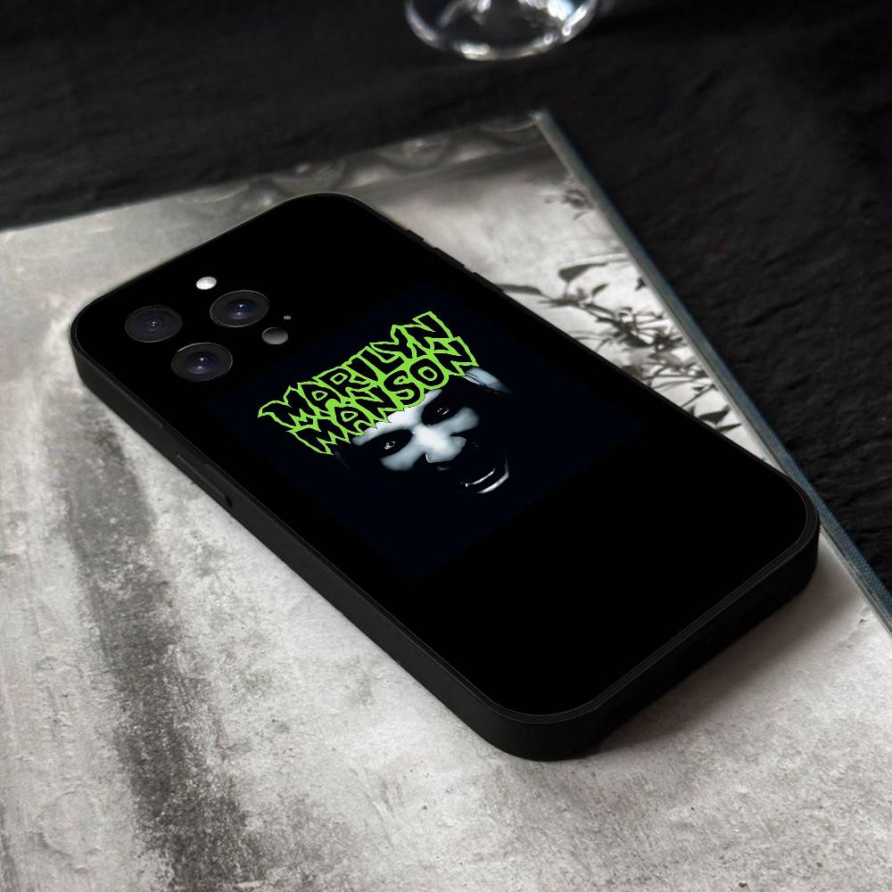 Singer Marilyn Manson Phone Case Black Silicone Soft Shell For IPhone 17 16 15 14 13 12 11 Air Pro Max Plus Hot Sale