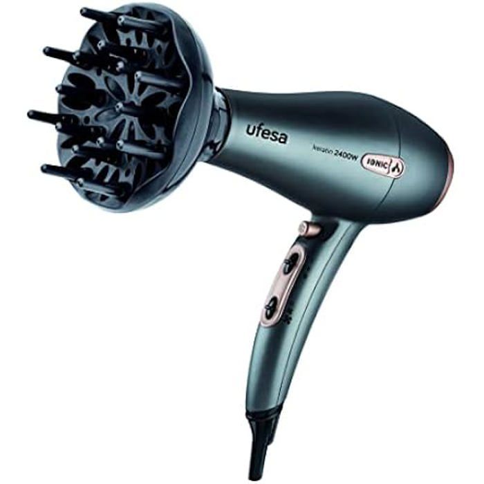 Ufesa SC8470 Sèche-Cheveux Ionique Professionnel, 2400W, Kératine, Moteur AC, Comprend Un Concentrateur Et Un Diffuseur, 2 Vitesses