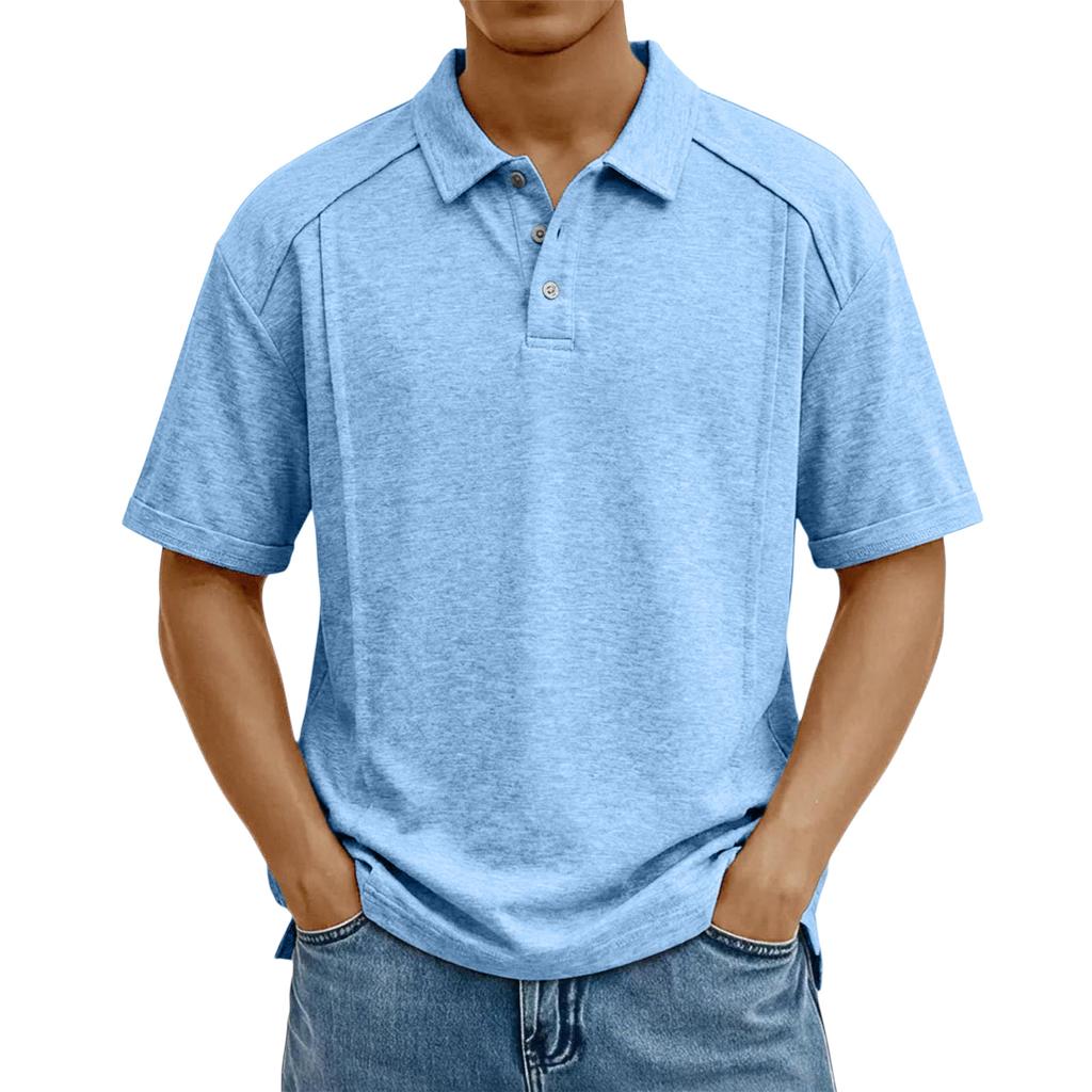 Men's Casual Collared Lightweight Breathable Short-Sleeve Shirt