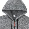 Men Heather Full Zip Hoodie Jacket, Drawstring Hood Long Sleeve Sweatshirt With Zipper Arm Pocket Lightweight Casual Outdoor Workout Hooded Coat