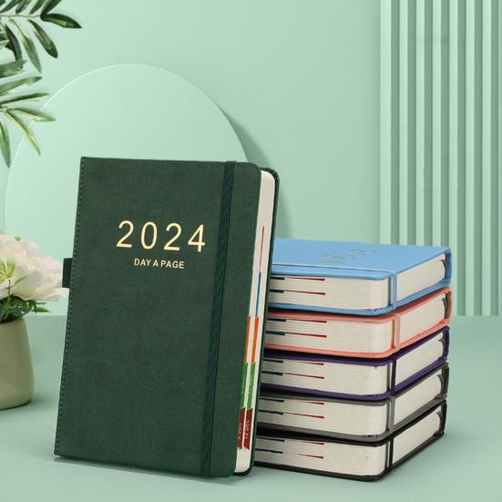 

2024 Ежедневник Блокнот Гладкая письменная бумага Мягкая обложка Годовой календарь Ежедневник Справочник Связанный блокнот
