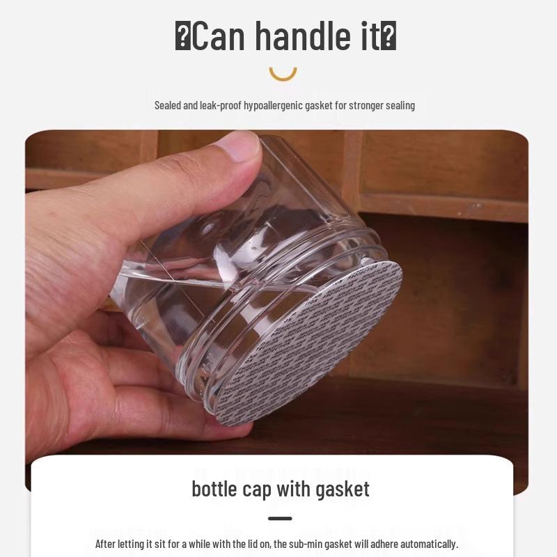 Transparent Food-Grade PET Storage Jars, Wide Mouth for Grains and Candy