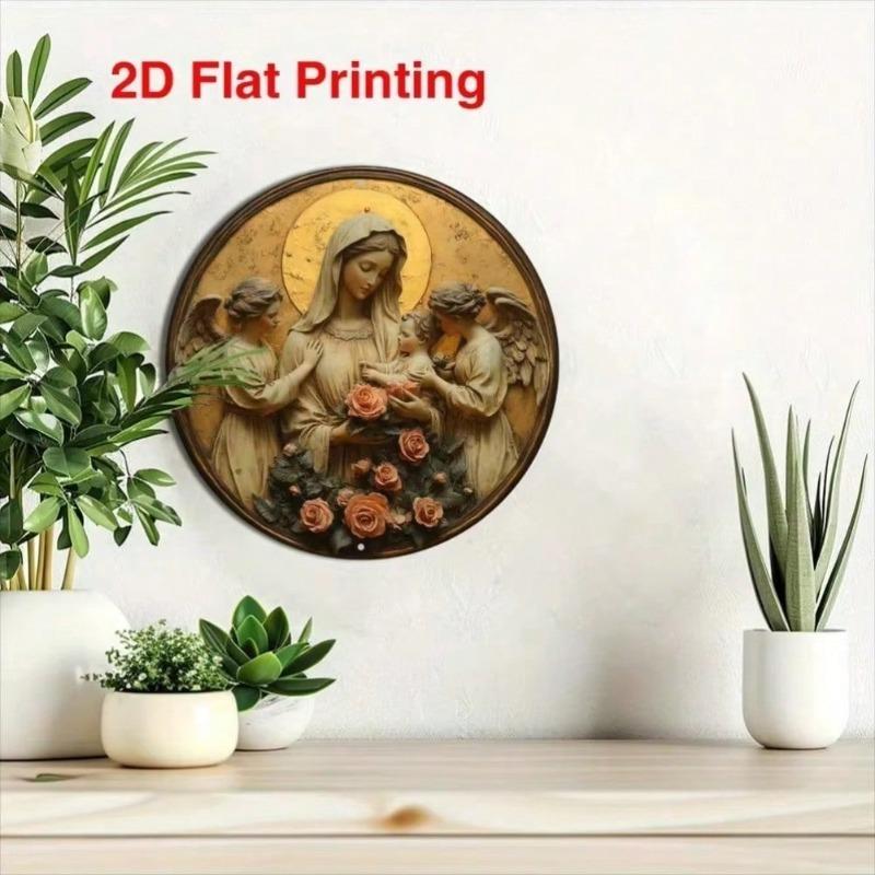 Virgin Mary and Child Metal Wall Art Home Decor Mother's Day Gift