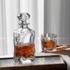 irregular Crystal Glass Bottle, Wine Decanter, Whiskey, Liqour Pourer, Home Bar Vodka Beer Bottle Jar, JR