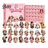 Plastic Christmas Ornament Shih Tzu Advent Calendar, 24-Day Countdown Toy Set with Mini Dog Children Box Figures, Tree Hanging Decor, Gift for Lovers