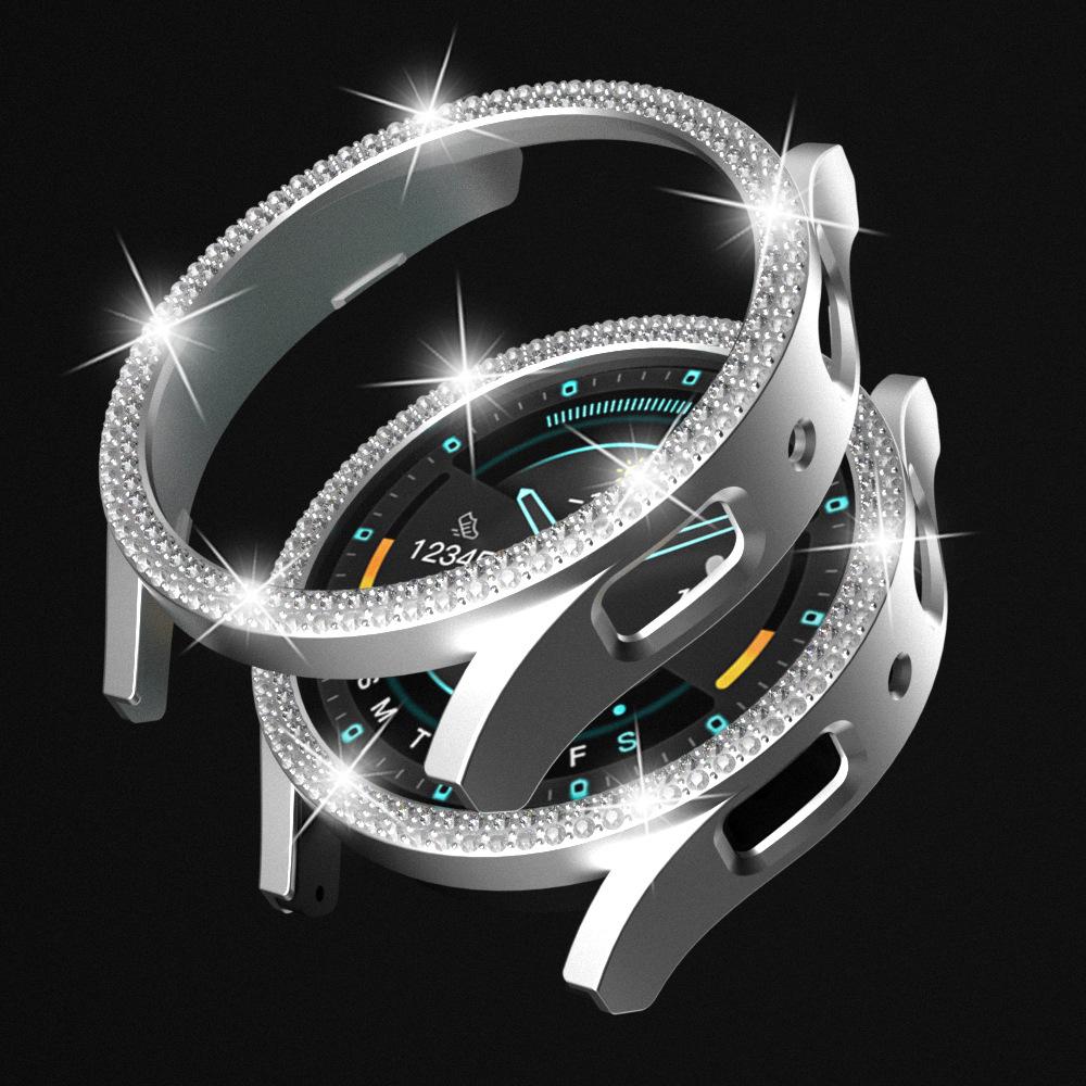 Diamond-Studded Hollow PC Protective Case for Samsung Galaxy Watch7/6/5FE (40/44mm)