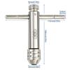 T Handle Ratchet Flexible Ratcheting T Handle Tap Wrench Handle Ratchet Tap Wrench Multipurpose Ratchet Tap Handle for Thread