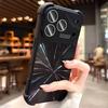 Bumper Shockproof Soft Silicone Case For iPhone 15 14 13 16 17 Pro Max Laser Aurora Glass Lens Protection Touch Buttons Cover