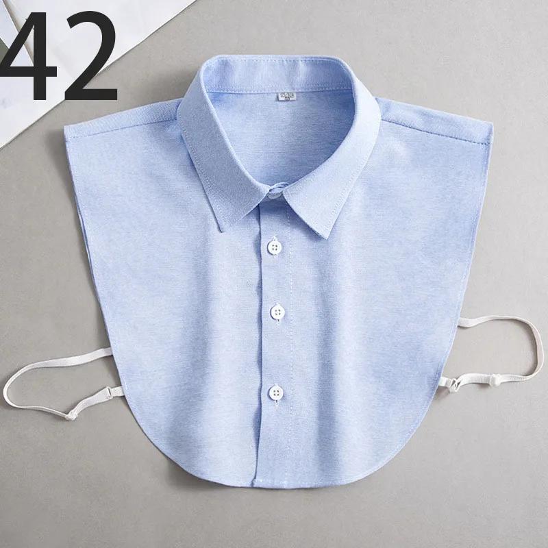 Oxford Textile Cotton Fake Collar for Men Unisex Versatile Spring Summer Fashion Business Collar Inside Office Work Fake Shirt