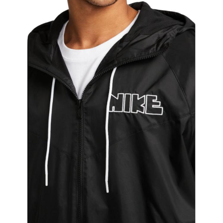 Nike Letter Print Casual Hooded Jacket Men Jackets Black DX0694-010