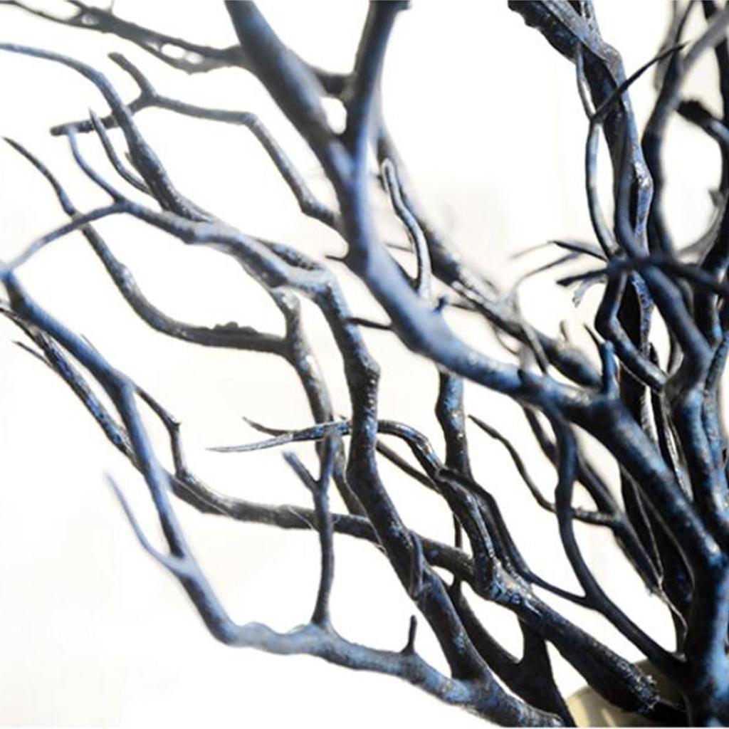 Artificial Bouquet Branches Blue Plastic Floral Garland for Christmas Wreaths and Party Decoration