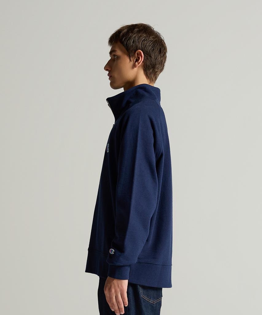 CHAMPION Heritage Logo Loose Fit Half Zip Navy
