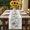 Summer Shell Starfish Coral Marine Life Linen Table Runner Party Decor Reusable Kitchen Dining Table Runner Wedding Decorations