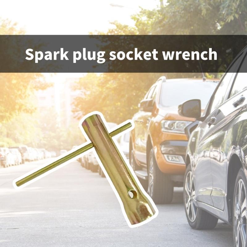14mm 18mm Double Socket Spark Plugs Wrench Heavy Duty Alloy Steel Construction Nonslip Handle Car Motorcycle Maintenance