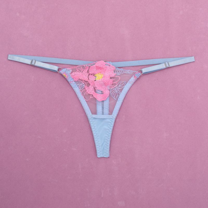 Lusha Seksowny Haftowany Siateczkowy Zestaw Bielizny z Paskiem do Pończoch (Model XYH0348)