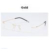 Man Rimless Reading Glasses Women Blue Light Blocking Read Glasses Hd Lenses Presbyopic Eyewear Frameless Presbyopia Eyeglasses