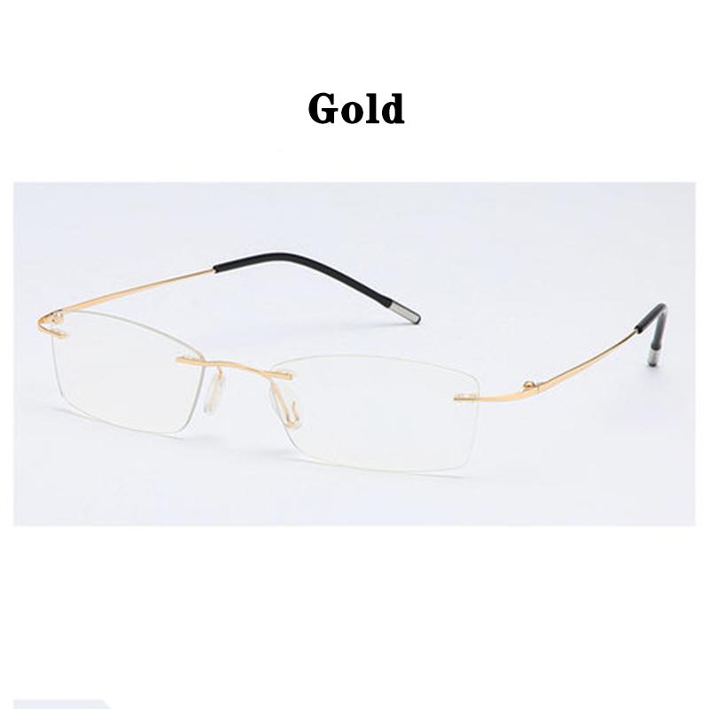 Man Rimless Reading Glasses Women Blue Light Blocking Read Glasses Hd Lenses Presbyopic Eyewear Frameless Presbyopia Eyeglasses