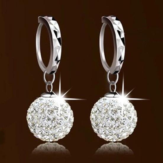 Earrings Water Diamond Round Ball Drops Embrace Earrings