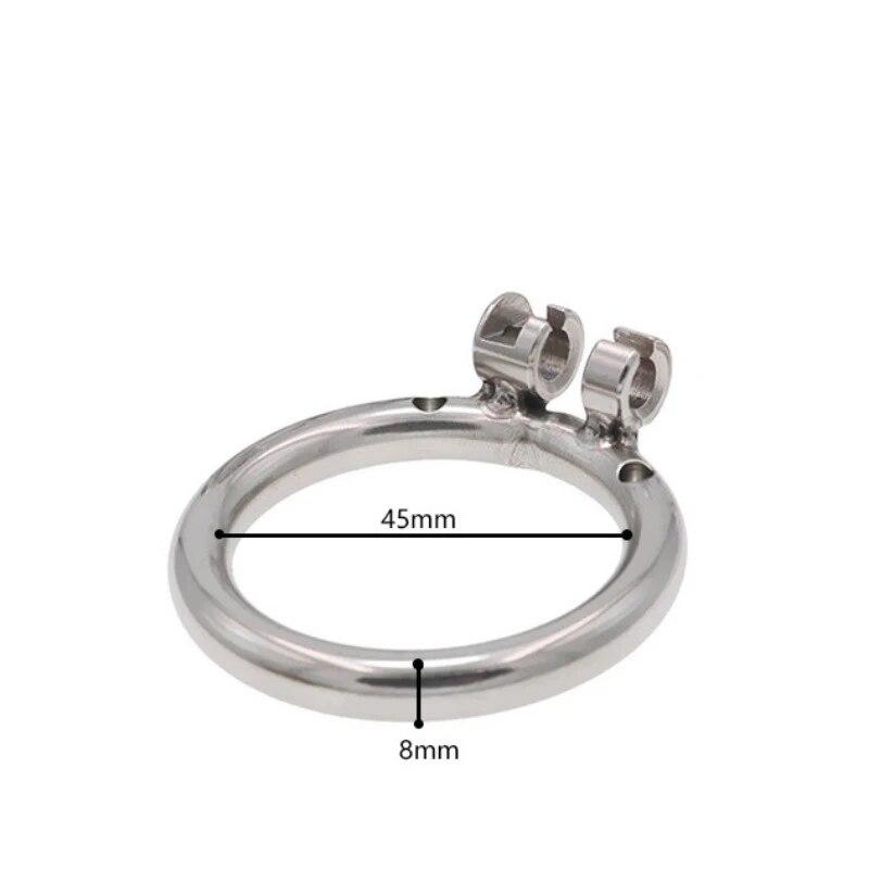 Stainless Steel CB Chastity Lock Penis Cage Slave Gay Adult Sex Toy Cock Rings Cuckold BDSM Ball Stretcher