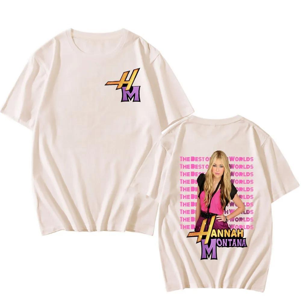 2026 Hannah Montana Koszulka Muzyczna Męska Damska Letnia Casualowa z Krótkim Rękawem T-shirt Unisex Moda Estetyczna Hip Hop Koszulka Streetwear