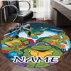 Personalized T-TMNT Round Chair Office Rug - Perfect for Mat, Office Chair & More - Ideal Gift for Birthdays and Holidays