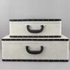 Large Leather Storage Box Vintage Organizer Bins Clothes Organizing Case Wardrobe Accessory Organization Container Furniture
