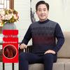 Women's Plus Size Fleece-Lined Warm Underwear Set for Middle-Aged and Elderly