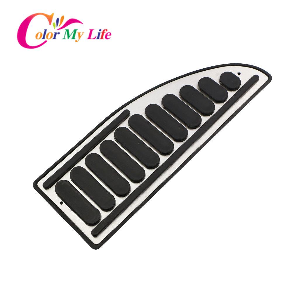 Color My Life Edelstahl Gaspedal Bremspedale Abdeckung Ruhepedale für Jeep Compass 2017- Renegade