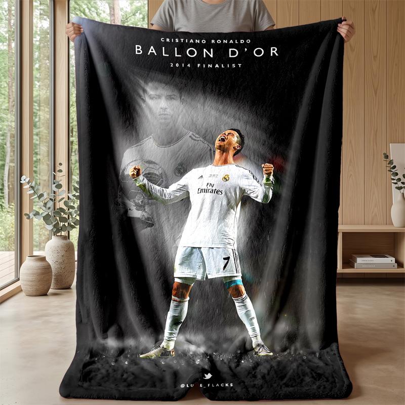 Cristiano Ronaldo Theme blanket Soft Flannel Blanket Plush Throw Blanket Cozy Sofa Bed Blanket for Home Decor