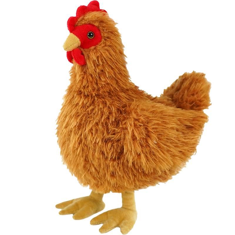 Wuji White Chicken Plush Toy - Reed Flower Rooster Hen Doll Pillow Prop