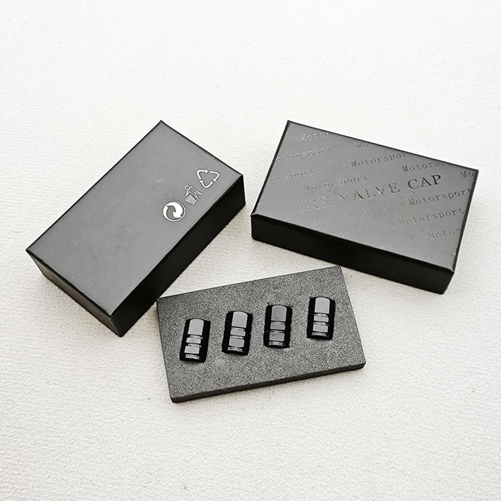 

4Pcs Premium Aluminum Tire Valve Caps Universal Car Wheel Stem Covers Dustproof Auto Accessories with Luxury Gift Box