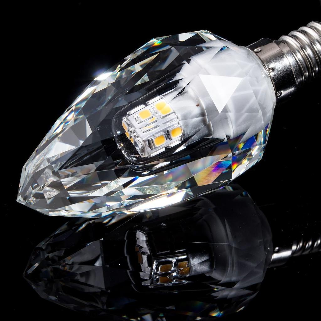 Lampadina LED Decorativa E14 4W C37 Cristallo Neutro
