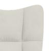 Relax Armchair with Footstool Cream White Velvet