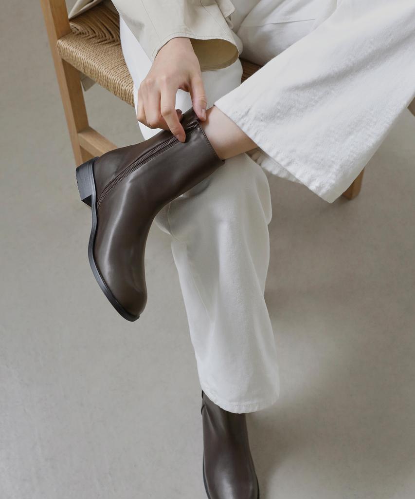 Sappun Madarin Round Ankle Boots (3Cm)