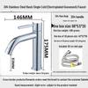 Stainless Steel 304 Cross-Border High Arc Bathroom Basin Faucet