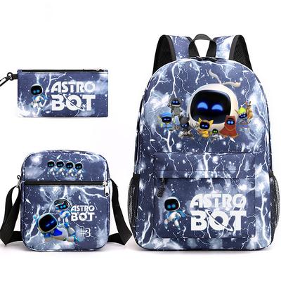 Mind Secret Service Impressão Periférica Mochila Infantil de Moda Estojo Escolar Ensino Fundamental e Médio Conjunto de Três Peças