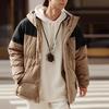 Li-Ning Unisex Hooded Heat-Retaining Short Down Jacket Light Chestnut AYMT065-4